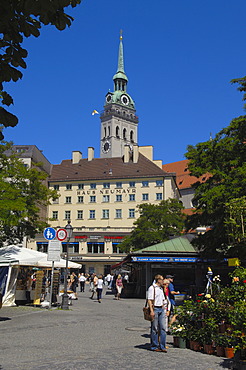 Viktualienmarkt market square, Munich, Bavaria, Germany, Europe