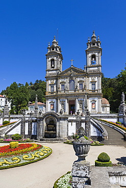 Igreja do Bom Jesus from Terreiro de Moises, Santuario do Bom Jesus do Monte, Good Jesus of the Mount sanctuary, Tenoes, Braga, Cavado, Norte, Portugal, Europe