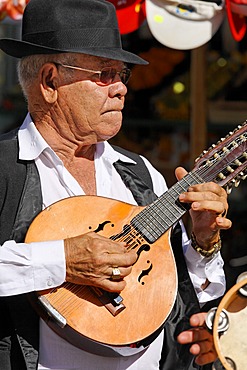 Musician with mandolin, San Bartolome de Tirajana, Tunte, Gran Canaria, Spain