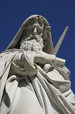 Statue of St. Paul, Basilica San Paolo fuori le Mura, Basilica of Saint Paul Outside the Walls, Rome, Italy, Europe