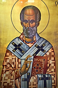 Icon from the 4th Century AD, Saint Demetrios Basilica, an early Christian and Byzantine landmark of Thessaloniki, UNESCO World Heritage Site, Greece, Europe