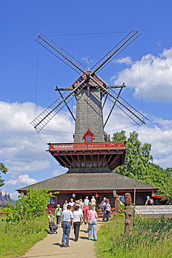 Windmill in the International Wind- and Watermill Museum in Gifhorn, Lower Saxony, Germany, Europe