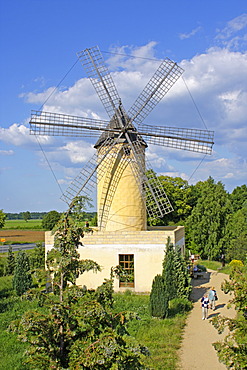 Windmill in the International Wind- and Watermill Museum in Gifhorn, Lower Saxony, Germany, Europe