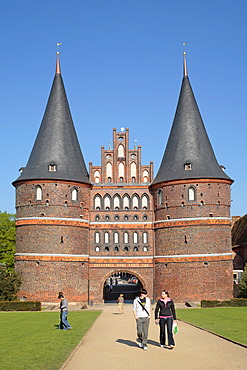 Holsten Gate, Luebeck, Schleswig-Holstein, Germany, Europe