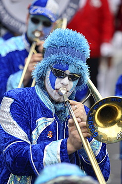 Mardi gras parade in Koblenz, Rhineland-Palatinate, Germany:marching band