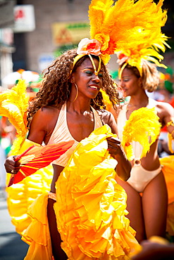 Female samba dancer, Samba Festival, Coburg, Bavaria, Germany, Europe