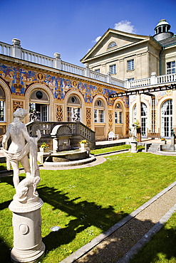 Ornamental courtyard, Regentenbau, Bad Kissingen, Bavaria, Germany, Europe