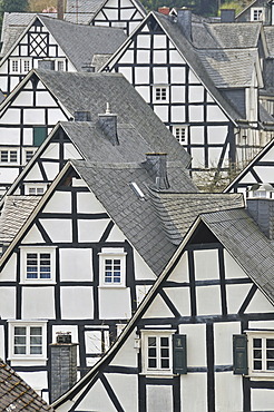 Historic town centre, Alter Flecken with half-timbered houses, Freudenberg, Siegen-Wittgenstein area, Siegerland region, North Rhine-Westphalia, Germany, Europe, PublicGround