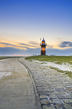 Kleiner Preusse lighthouse, Wremen, Lower Saxony, Germany, Europe