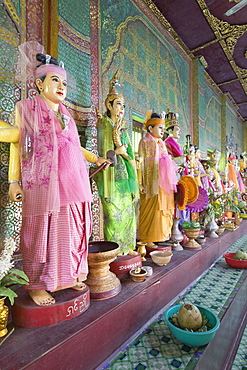 Mahagiri Nats statues, Nats museum, Mount Popa, Myanmar, Asia