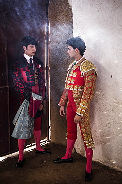 Matadors before a bullfight, Barco de Avila, Avila, Castile and Leon, Spain, Europe