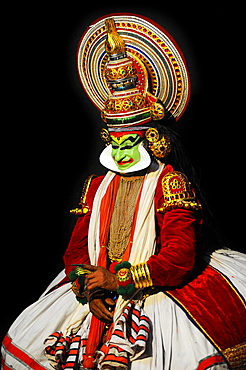 Kathakali, traditional ritual dance theatre, Varkala, Kerala, South West India, India, Asia