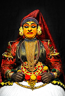 Kathakali, traditional ritual dance theatre, Varkala, Kerala, South West India, India, Asia