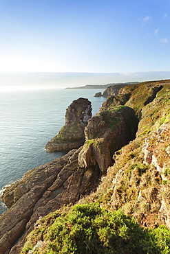 Cliffs on Cap Frehel, Brittany, France, Europe