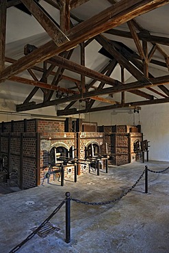 Large crematorium next to the concentration camp, Dachau near Munich, Bavaria, Germany, Europe