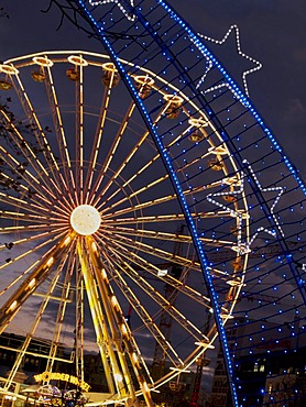 Ferris wheel in Clermont-Ferrand, Auvergne, France, Europe