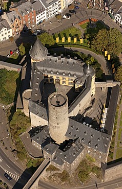 Aerial view, Genovevaburg castle, Mayen, Eifel mountain range, Rhineland-Palatinate, Germany, Europe