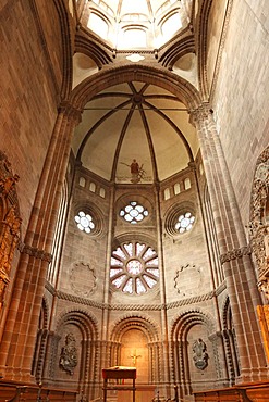 Western apse and dome of the Romanesque Cathedral of St. Peter, Worms Cathedral, Worms, Rhineland-Palatinate, Germany, Europe