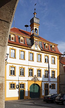 Baroque Town Hall, Marktplatz square, Roettingen, Lower Franconia, Bavaria, Germany, Europe