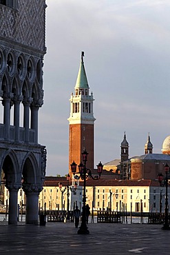 San Giorgio Maggiore and Piazza San Marco, St Mark's Square, Venice, UNESCO World Heritage Site, Venetia, Italy, Europe