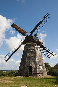 Dutch windmill in Benz, Usedom Island, Mecklenburg-Western Pomerania, Germany, Europe