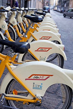 Rental bikes, Milan, Italy, Europe