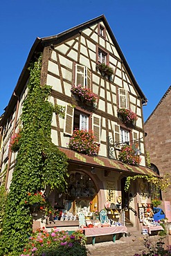 Half-timbered houses in Kaysersberg, Alsace, France, Europe