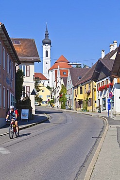 Herrenstrasse street, Marienmuenster church, Diessen am Ammersee, Pfaffenwinkel, Upper Bavaria, Bavaria, Germany, Europe, PublicGround