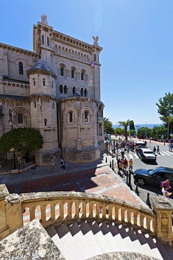 View from the Palace of Justice towards Saint Nicholas Cathedral, Monte Carlo, Principality of Monaco, Cote d'Azur, Mediterranean Sea, Europe, PublicGround