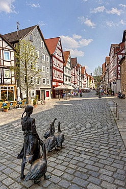 Town with half-timbered houses, Kassel Strasse, Melsungen, Hesse, Germany, Europe, PublicGround