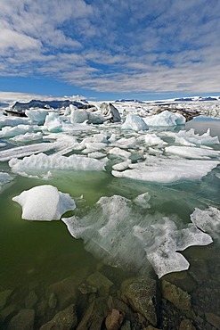 Joekulsarlon Glacial Lagoon, South Iceland, Iceland, Europe