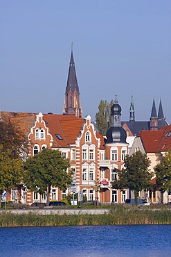 Historic district with the State Museum and the cathedral, Schwerin, Mecklenburg-Western Pomerania, Germany, Europe