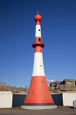 Light beacon, Bremerhaven Unterfeuer signal, Havenwelten, Bremerhaven, Weser River, North Sea, Lower Saxony, Germany, Europe, PublicGround