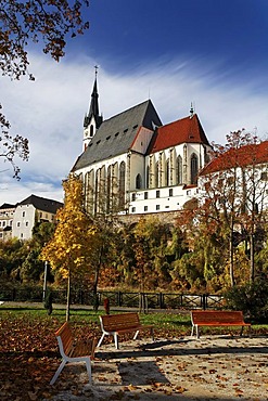 St Vitus Church in Cesky Krumlov, UNESCO World Heritage Site, South Bohemia, Bohemia, Czech Republic, Europe