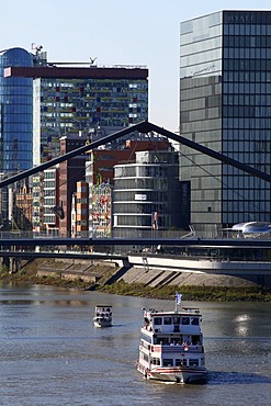 Medienhafen media port, Duesseldorf, Rhineland, North Rhine-Westphalia, Germany, Europe, PublicGround