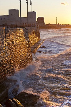 Trani Castle, the fortress of Trani, Apulia, Southern Italy, Italy, Europe