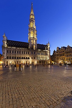 Town hall and guild houses, Grote Markt, Grand Palace, UNESCO World Heritage Site, Brussels, Belgium, Benelux, Europe