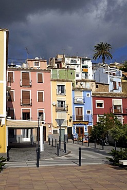 Colourful houses of Villajoyosa, Costa Blanca, Spain, Europe