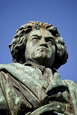 Beethoven monument on Muensterplatz square in Bonn, North Rhine-Westphalia, Germany, Europe