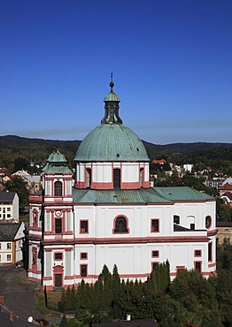 Dominican monastery with the St Lawrence monastery church built by Johann Lucas von Hildebrandt, Jablonne v Podjestedi, North Boehmia, Bohemia, Czech Republic, Europe