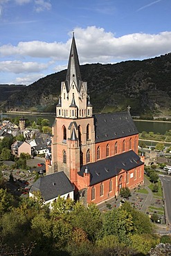 Liebfrauenkirche, Church of Our Lady, Oberwesel, Upper Middle Rhine Valley, UNESCO World Heritage Site, Rhineland-Palatinate, Germany, Europe