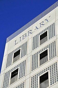 Facade of the new city library on Mailaender Platz square, by architect Prof. Eun Young Yi, opened on 24.10.2011 on the Stuttgart-21 site, Stuttgart, Baden-Wuerttemberg, Germany, Europe, PublicGround