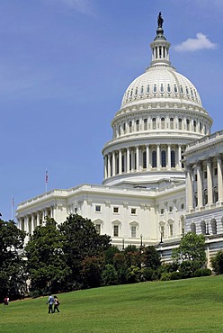 Dome, rotunda, Statue of Freedom, United States Capitol, Capitol Hill, Washington DC, District of Columbia, United States of America, USA, PublicGround