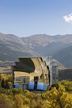 Solar furnace, le Grand Four Solaire d'Odeillo, 1000 kW thermal power station, Font-Romeu-Odeillo-Via, Pyrenees-Orientales, Northern Catalonia, France, Europe, PublicGround