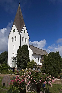 Church, village of Nebel, Amrum Island, North Frisia, Schleswig-Holstein, Germany, Europe