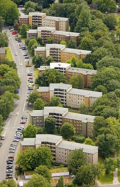 Aerial view, Bissingheim, Am Grossen Feld street, Hagen, Ruhr area, North Rhine-Westphalia, Germany, Europe