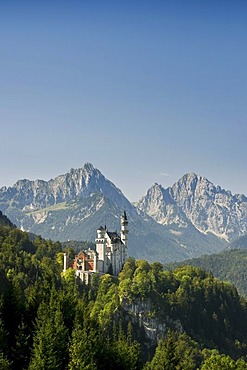 Schloss Neuschwanstein castle near Fuessen, Allgaeu, Bavaria, Germany, Europe