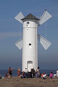 Windmill, Muehlenbake, seaside resort of Swinoujscie, Usedom Island, West Pomerania, Poland, Europe, PublicGround