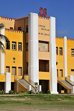 Moncada Barracks, now school centre and historical museum; the fight of revolutionaries around Fidel Castro against the Batista regime commenced here on 26 July 1953, Santiago de Cuba, Cuba, Caribbean