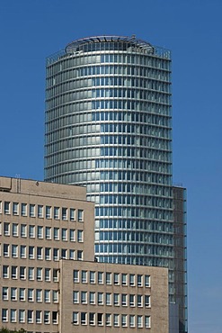 Modern high-rise building on Namesti Slobody, Freedom Square, Bratislava, Slovakia, Europe, PublicGround